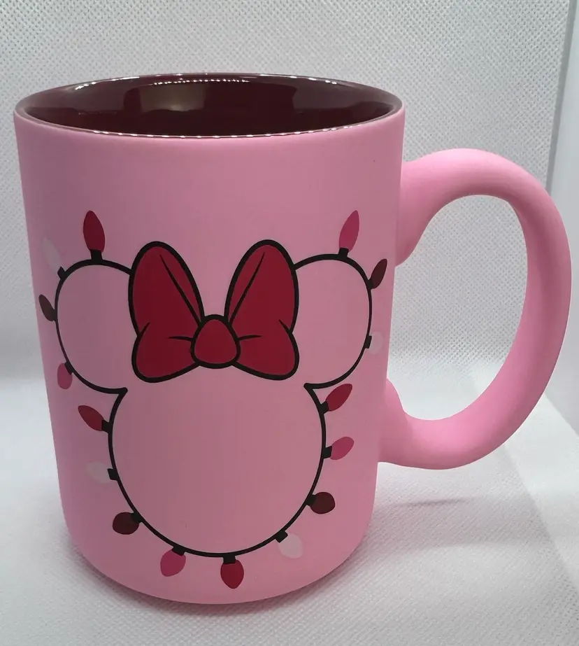 Disney Dark Pink Minnie Mouse Coffee Mug with Soft Touch Finish