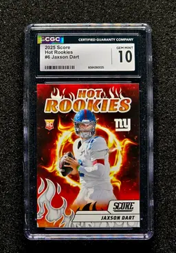 2025 Score Hot Rookies #6 JAXSON DART RC Rookie Gem Mint CGC 10