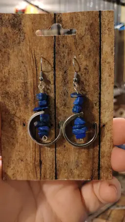 Blue rock candy earrings