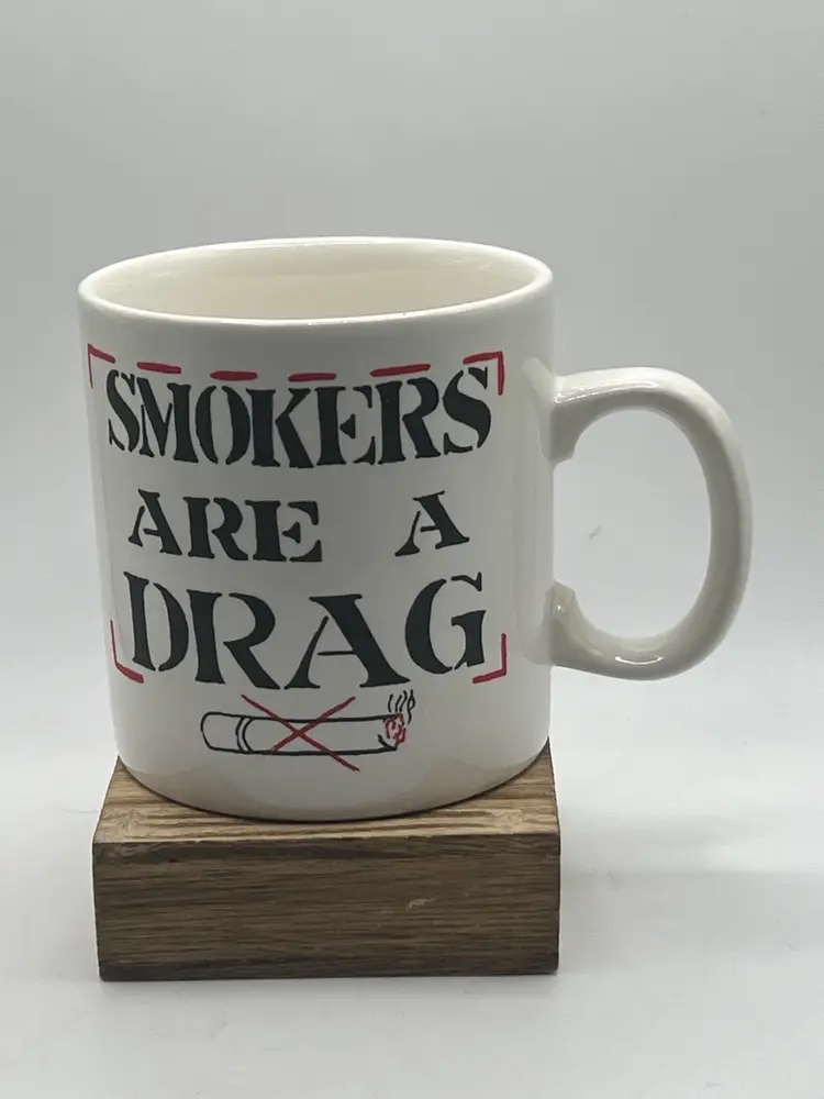 VTG “SMOKERS ARE A DRAG” Coffee (or Tea!) Ceramic Mug From England