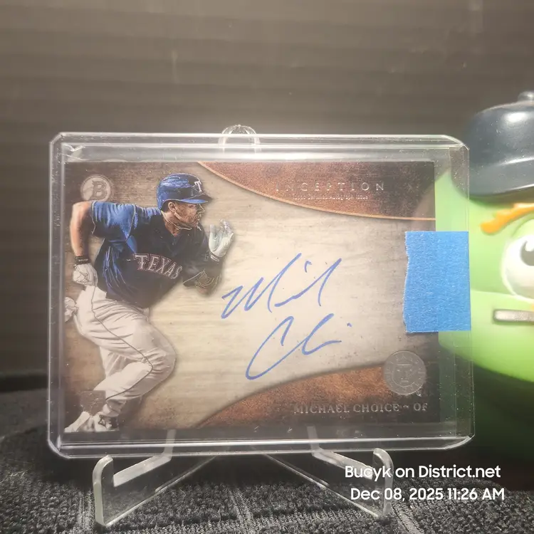 2014 Bowman Inception Auto - Michael Choice Texas Rangers