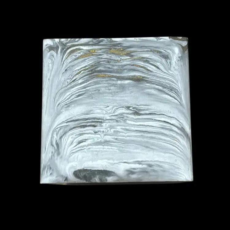 Square cement planter