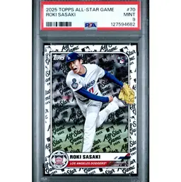 Roki Sasaki 2025 Topps All Star Game PSA 9 RC Dodgers Rookie