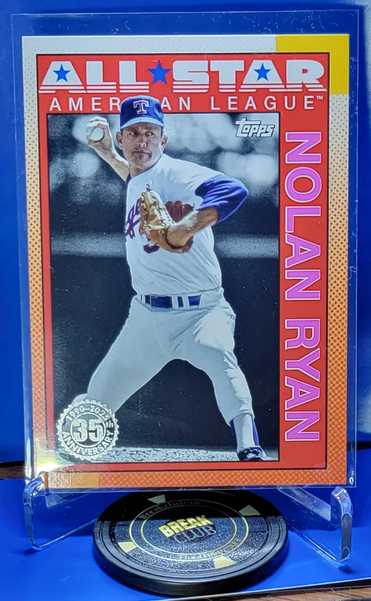 Nolan Ryan 2025 Topps Series 2 1990 35th Anniversary All-Star Pink Name Variation #90AS-20 Texas Rangers