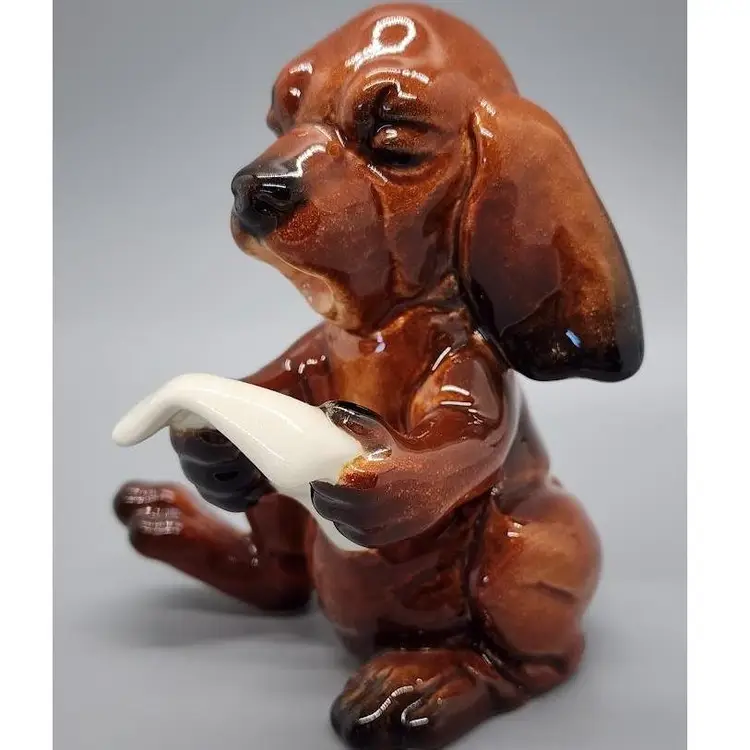 Vintage Goebel West Germany Singing Hound Dog Figurine #33136