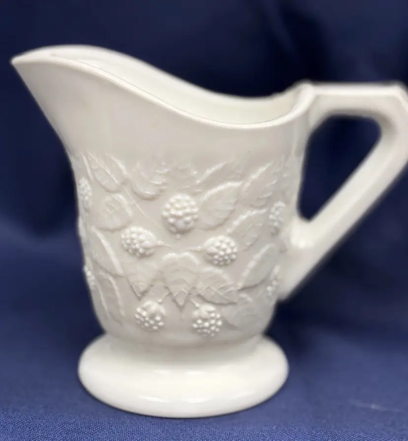Antique EAPG Blackberry Creamer #1  Milk Glass c. 1870’s Hobbs Brockunier