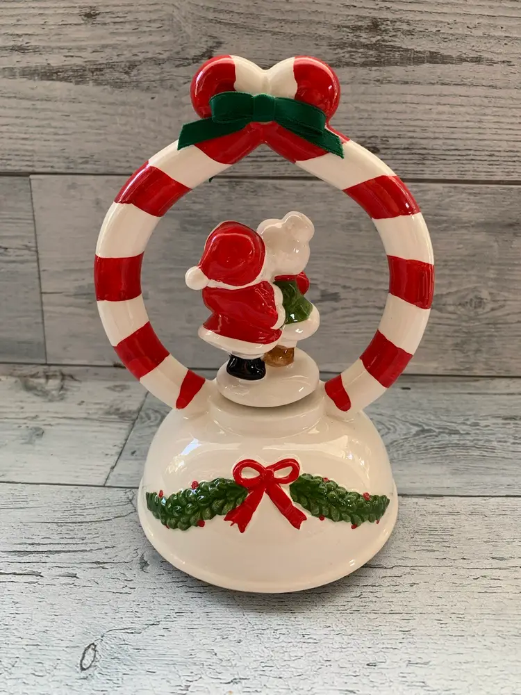 Santa & Mrs. Claus Christmas Musical Figurine George Good Japan