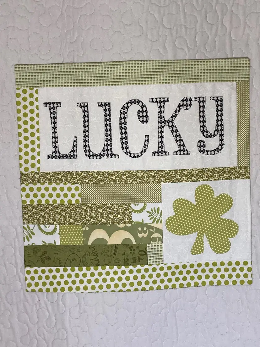 'LUCKY' pillow cover