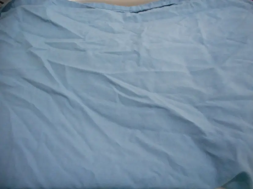 Denim blue Twin XL flat and fitted sheet set 60% cotton 40% poly Dorm or home