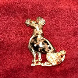 Large Vintage Poodle Brooch
