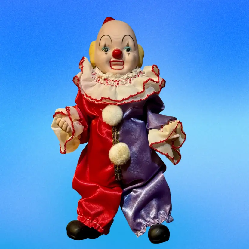 #01 Vintage Victoria Impex Porcelain Clown Doll