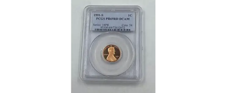 1991 S 1C Lincoln Cent Proof PCGS PR69 DCAM