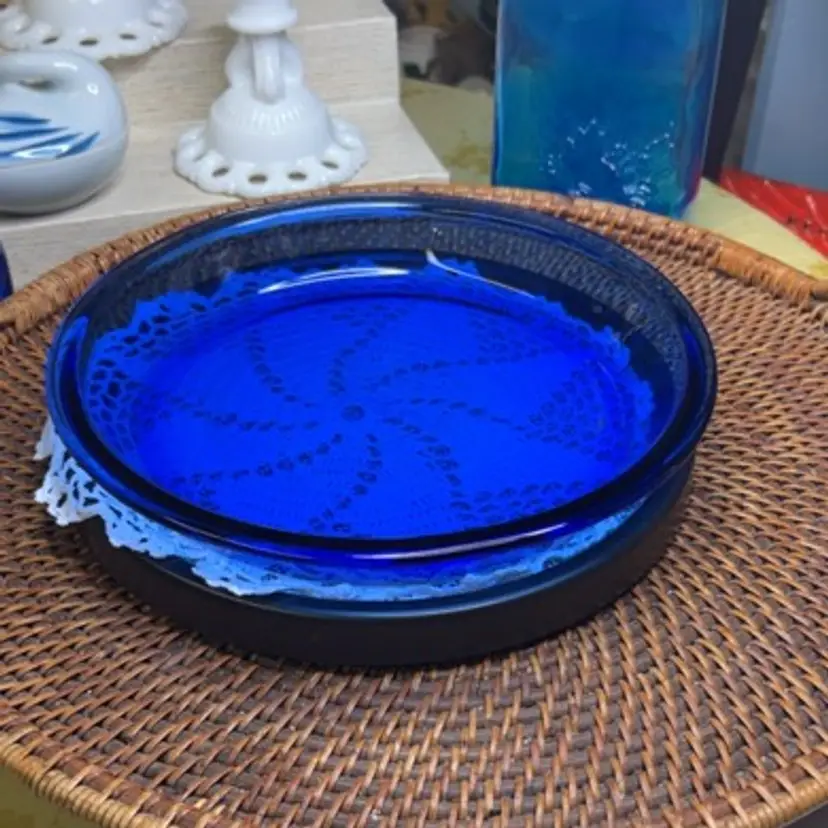 Anchor Hocking 9” Cobalt Blue Pie Plate #1