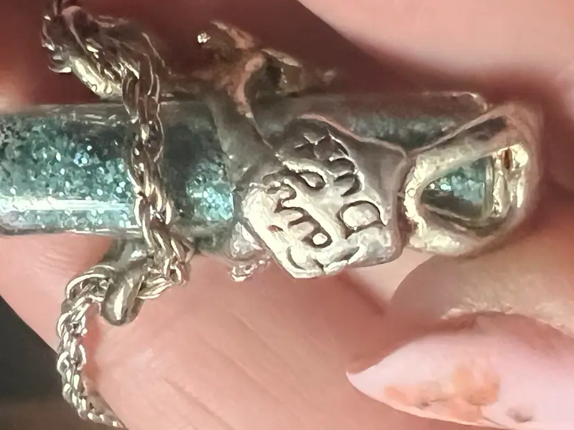 Fairy Dust Pendant On A Silver Ton 22” Chain