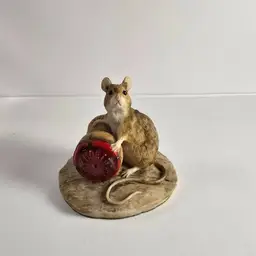 Natures Heritage Staffordshire, England. Mouse Figurine with Wine Cork