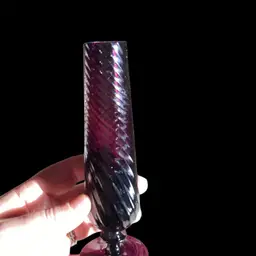 Amethyst Swirl Bud Vase 6” T Base 2”