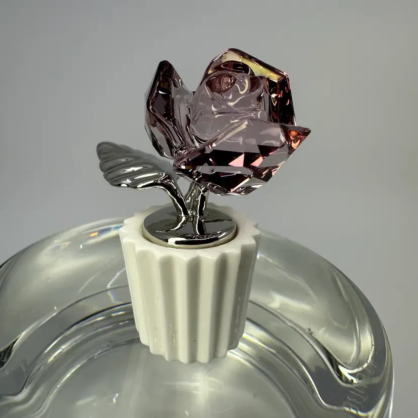 Swarovski Rose Antique Pink Figurine In Original Box 1.75”