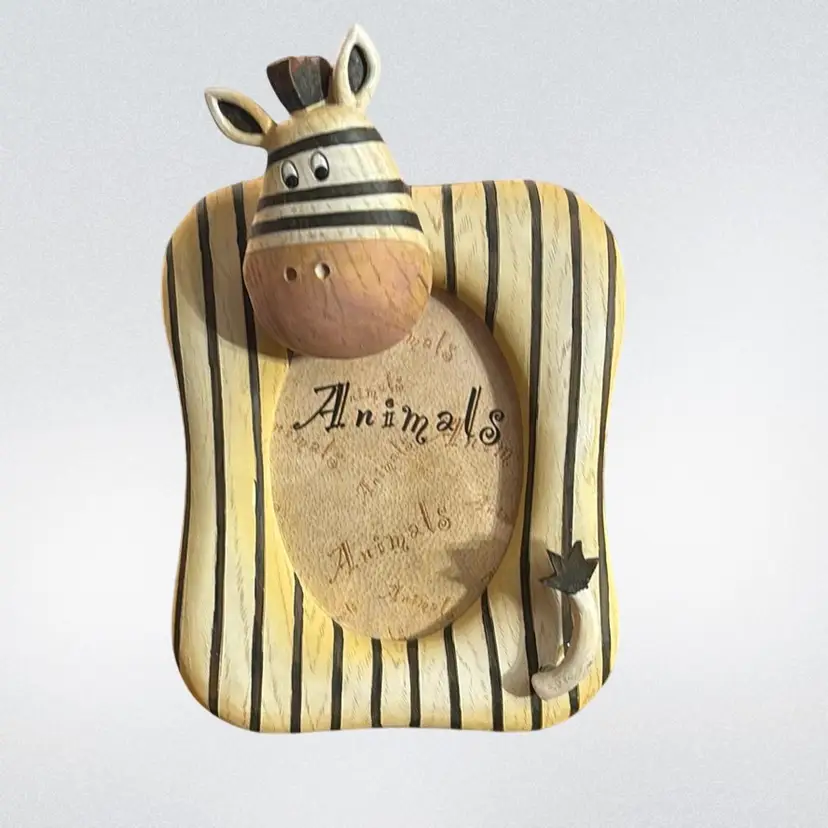 Bobble head, zebra photo frame