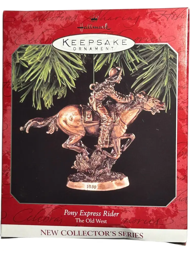 Hallmark Keepsake Christmas Ornament Old West Pony Express Rider NIB 1998
