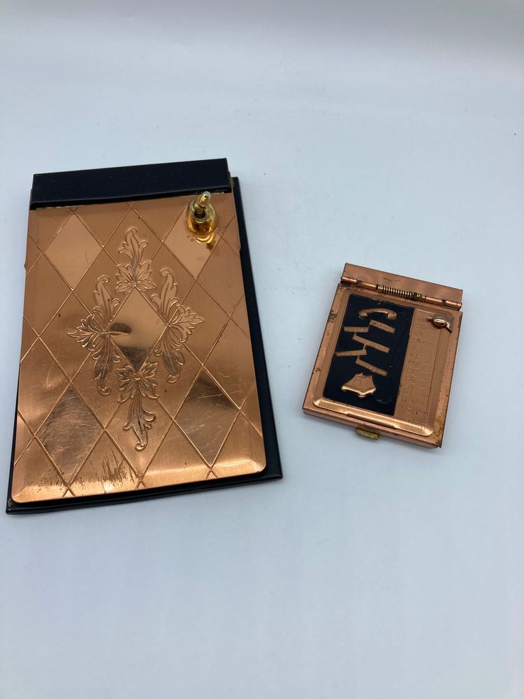 Vintage Copper Notebook and Small Phonebook