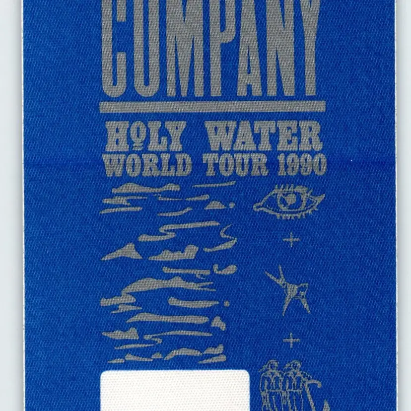Bad Company Holy Water Backstage Pass Original 1990 Tour Hard Rock Music Navy Blue