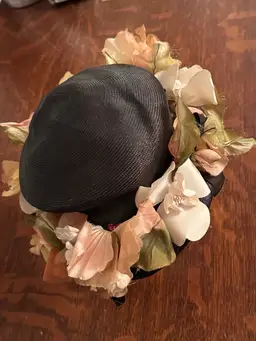 Designer Mr John Classic of NY and Paris Flowered Hat 1070s