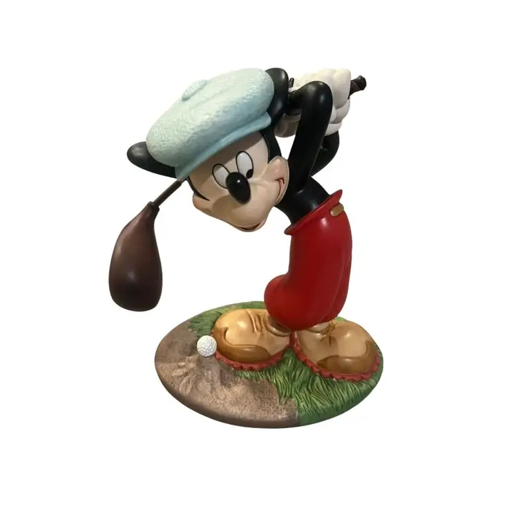 4. WDCC Mickey Mouse Canine Caddy What A Swell Day For A Game Of Golf Figurine COA