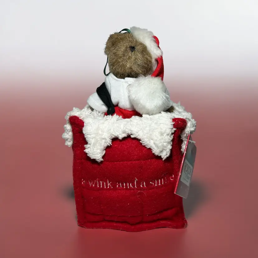 Boyds Bears Home Collection Santa Bear Chimney Pillow Ornament Wink and a Smile