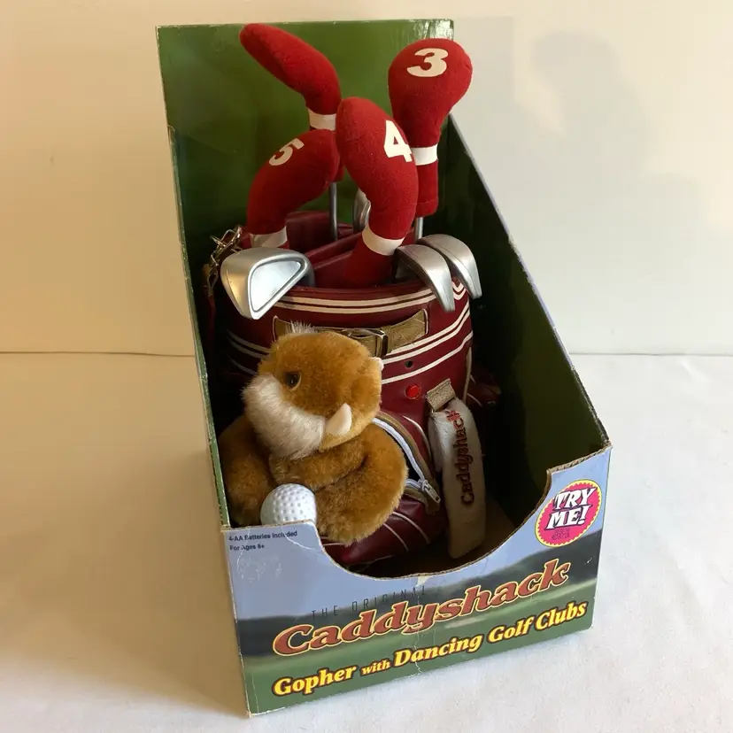 Vintage Caddy Shack Animated Gopher Golf Clubs Works Collectible