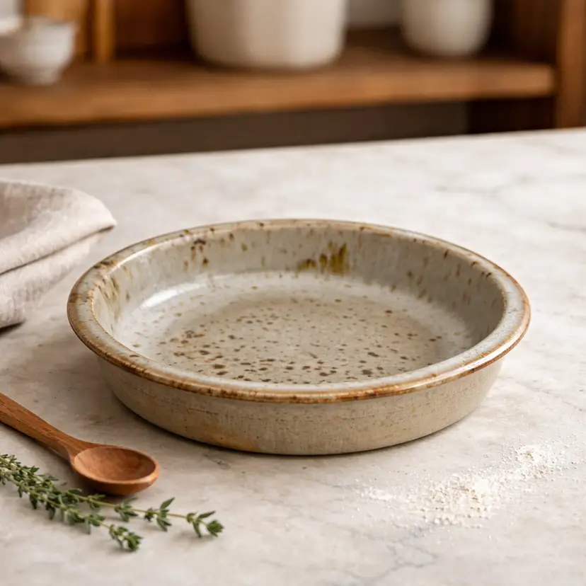 Vintage Glazed Stoneware Bowl/Dish, 7" Diameter