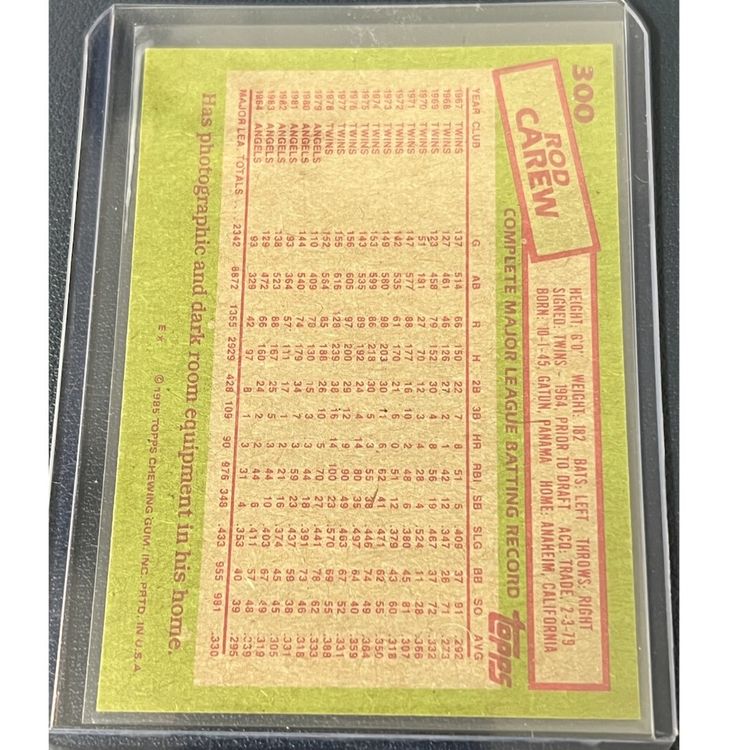 1985 Topps Rod Carew #300 LA Angels