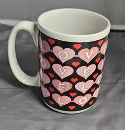 Valentines Day Ceramic Hearts Mug