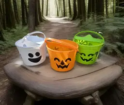 McDonalds 2022 Halloween Bucket Pail Bucket Set of 3 McPunk'N McBoo McGoblin Lot