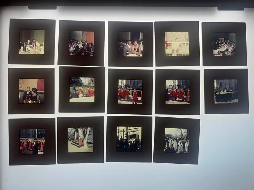 14 Vintage 1966 Sears Photo Slides African American Graduation & Social Event
