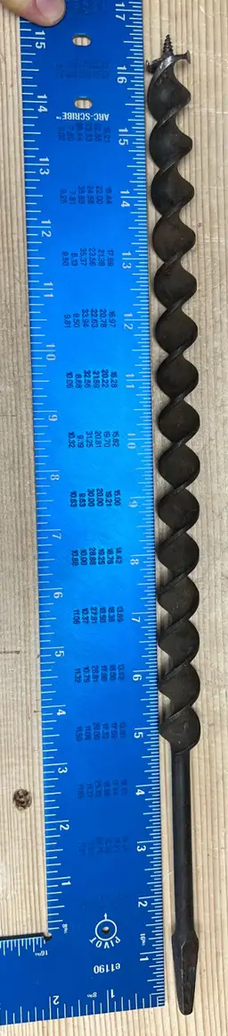3/4" auger bit, 17 inches long