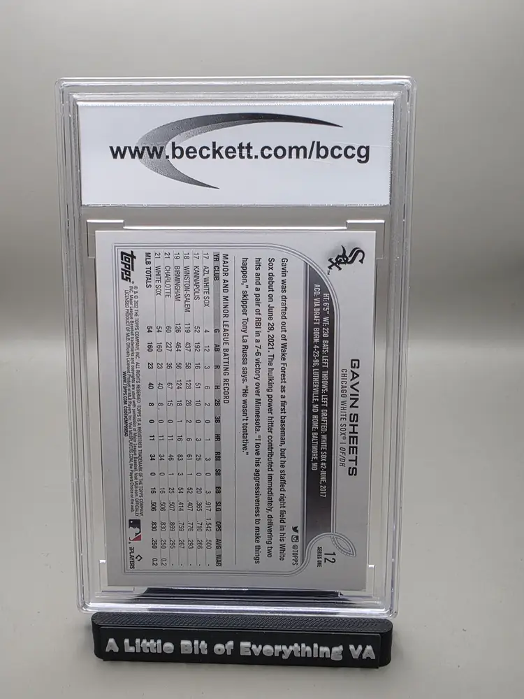 Gavin Sheets #12 2022 Topps BCCG 9