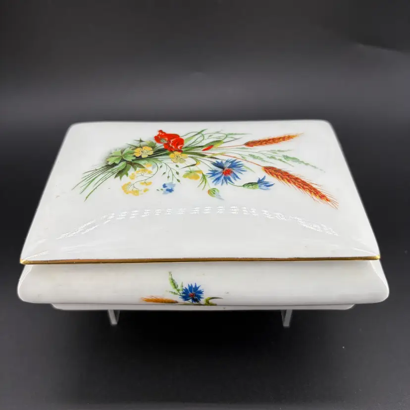 Vintage Limoges France Hand Painted Dresser Box
