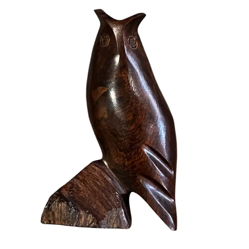 Vintage Ironwood Owl Carving 3.25”