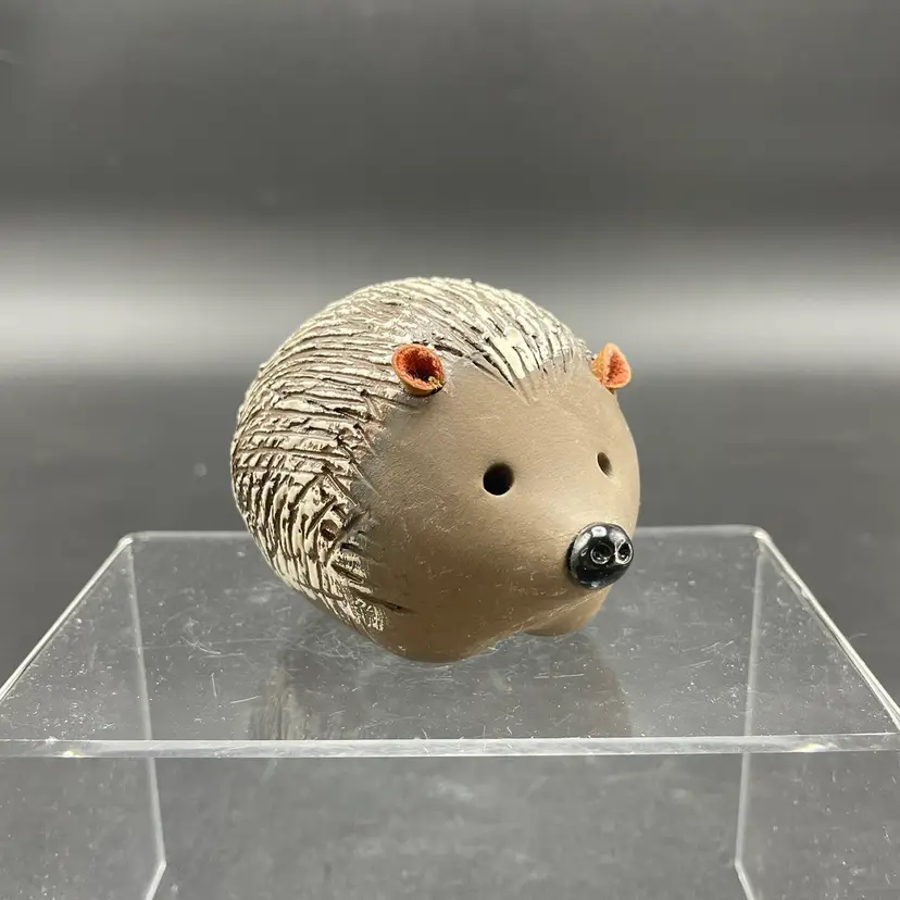 Small Pottery Hedgehog Figurine Woodland Animal
