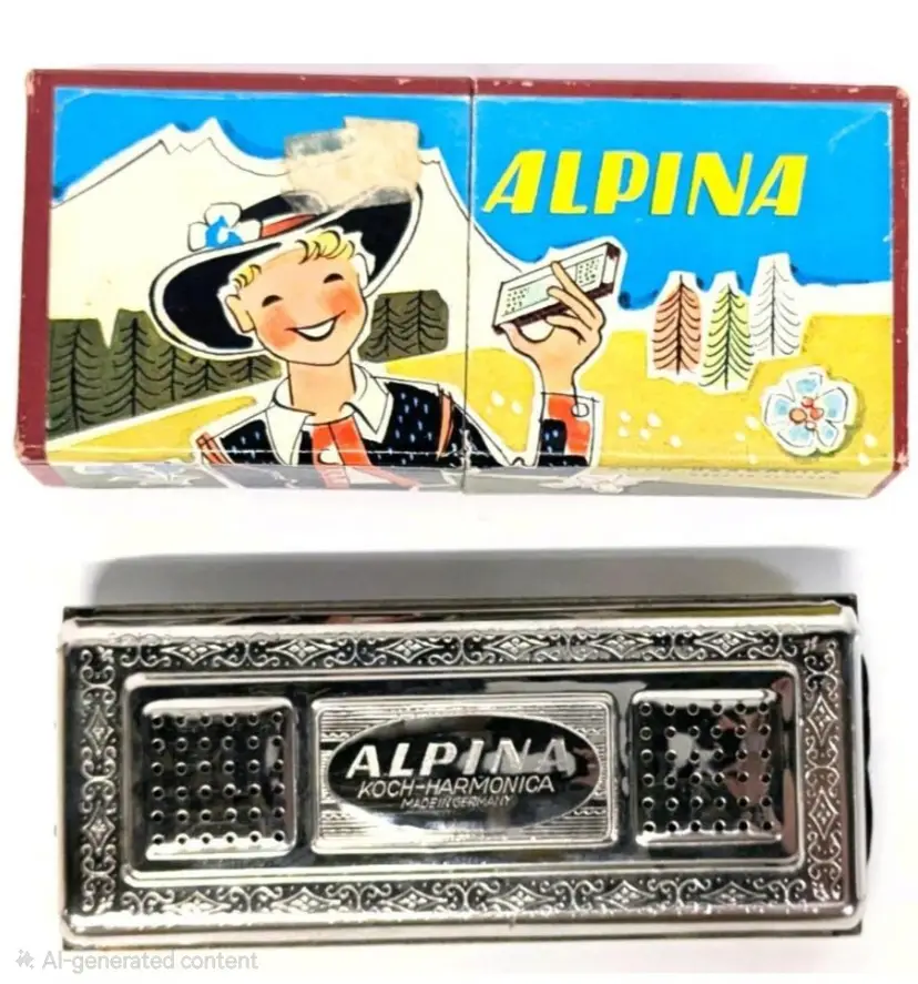 Vintage ALPINA Koch Harmonica with Original Case, Made in Germany