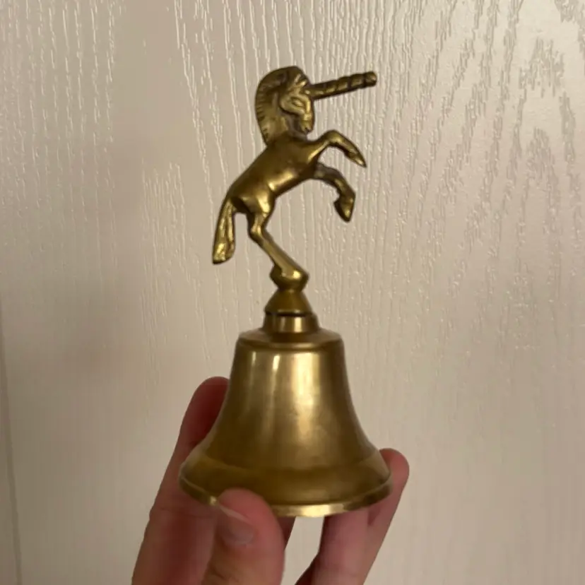 🐇Vintage Solid Brass Unicorn Bell
