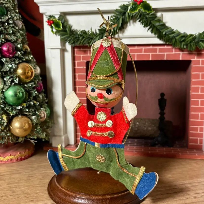 Vintage Christmas Soldier Ornament Japan