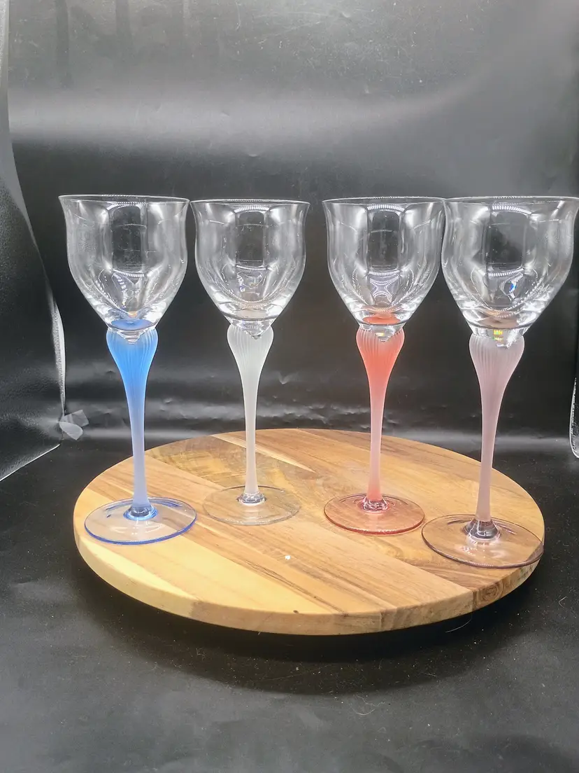 Mikasa Seamist Frost Stem Water , Wine Glasses Set of 4