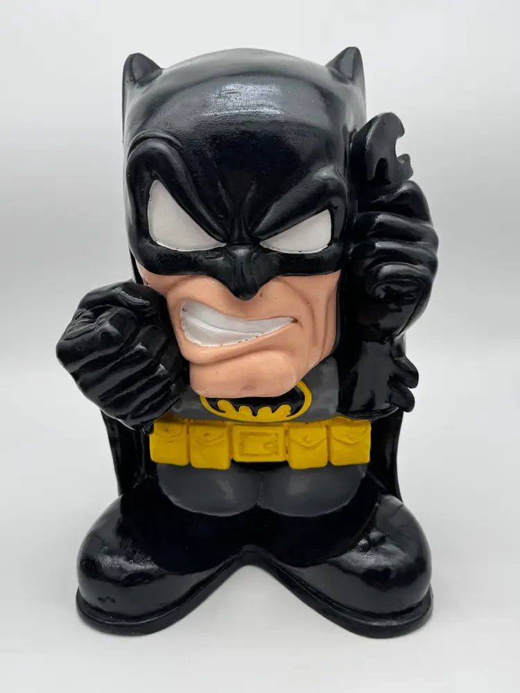 Rare Batman Halloween Foam Candy Bowl Holder Home Decor Man Cave DC Comics
