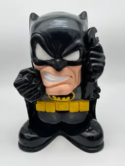 Rare Batman Halloween Foam Candy Bowl Holder Home Decor Man Cave DC Comics