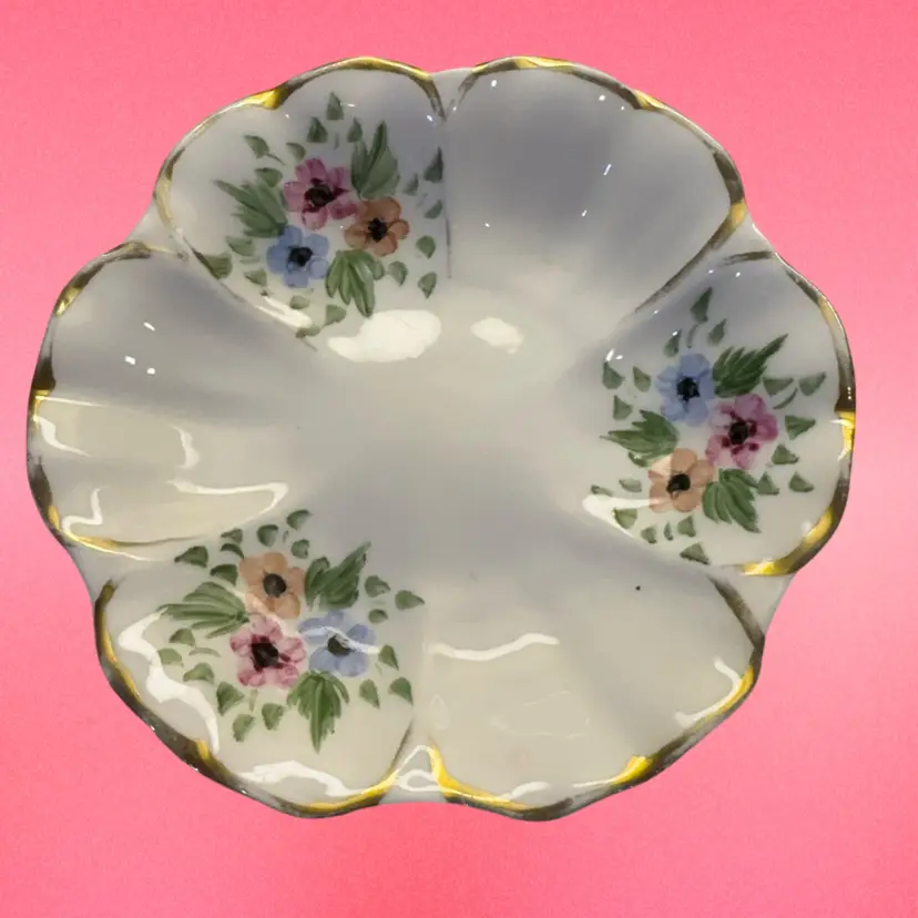 4.5” Hand Painted Trinket Dish