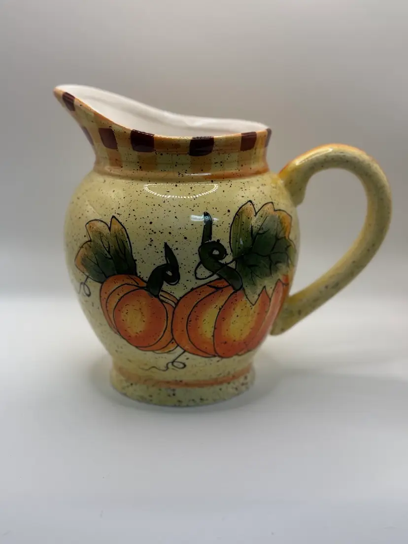 #01 Vanson Pumpkin Patch Pitcher (7.5H x 9W)