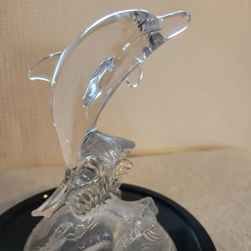 Cristal D'Arques Figurine/Statue Of A Crystal Dolphin