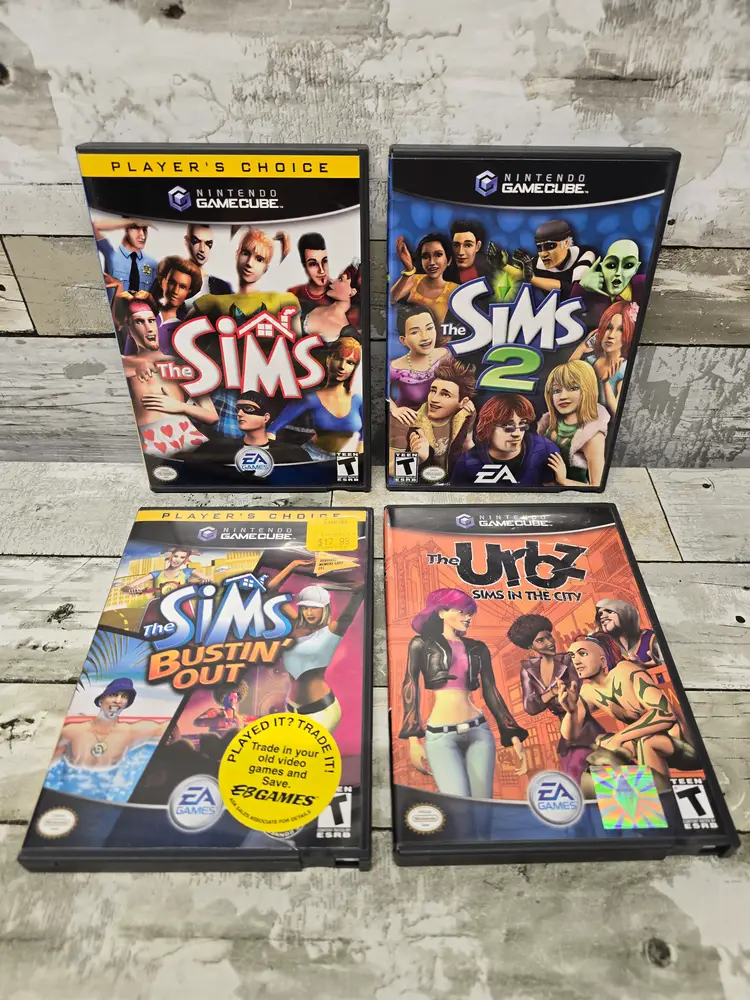 Nintendo Gamecube Sims Bundle with memory cards