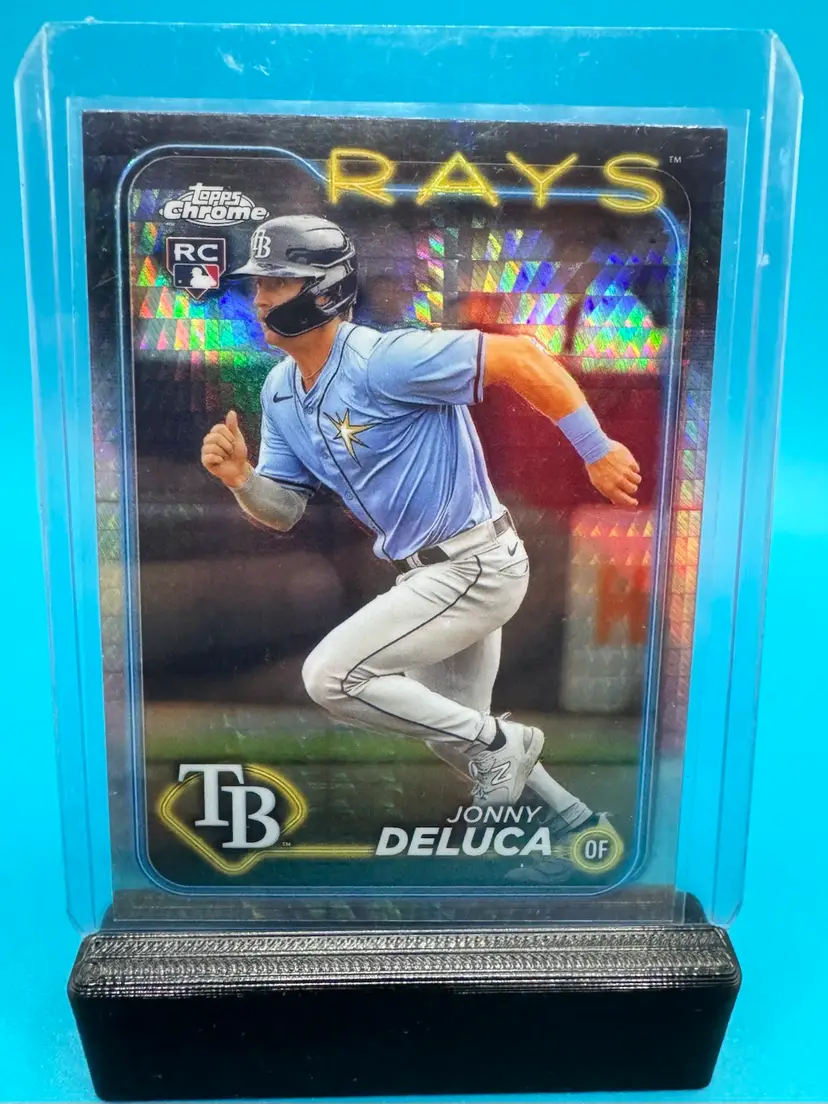 Jonny Deluca Topps Chrome Prism Refractor RC Tampa Bay Rays